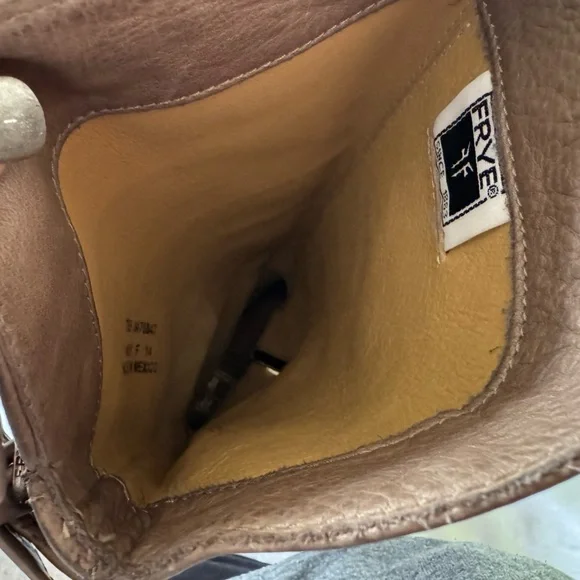 Frye Engineer Boots Brown Leather Moto Harness Mid Calf Distressed 7.5 B - Picture 11 of 16